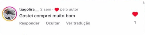 Depoimento de tiagolira: Gostei, comprei, muito bom.