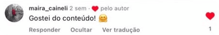 Depoimento de maira_caineli: Gostei do conteúdo.
