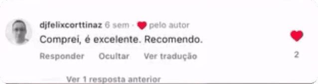 Depoimento de djfelixcorttinaz: comprei, é excelente, recomendo.